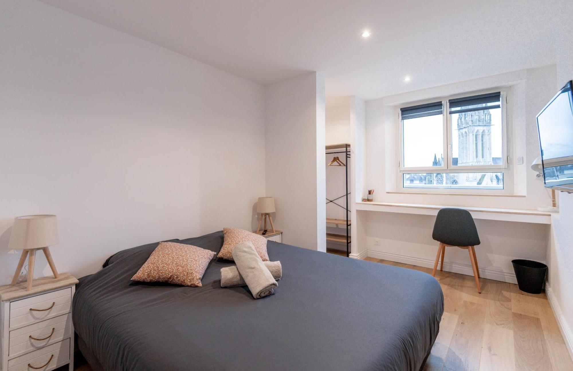 Appt Premium Centre Chateau Terrasse 2 Chambres 6P Vue Exceptionnelle Caen Exterior foto